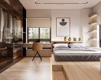 Thiết kế nội thất phòng ngủ diện tích 15m2 tại Vũng Tàu